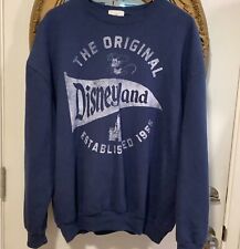 Disney The Original Disneyland blue thick cozy Hanez crewneck sweatshirt mens XL picture