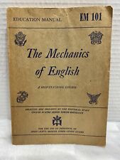 United States Armed Forces Institute 1944 The Mechanics Of English Manual VTG picture