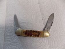 Buck Canoe 389 Folding Pocket Knife 3-5/8”  2 Blades Missing Handle shield picture