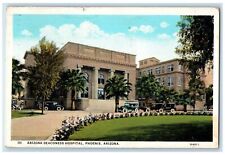 1929 Arizona Deaconess Hospital Building Classic Car Phoenix Arizona AZ Postcard picture