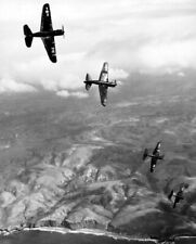 Curtiss SB2C-5 Helldivers of Attack Squadron 1A Tophatters 8x10 WWII Photo 118a picture