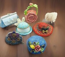 Colorful Resin Hats & Purse Figurines picture