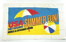 Vintage 1987 USA Network Cable Television Summer Fun Large Beach Pool Towel RARE picture