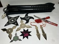 Vintage Early 1980s Japanese (10 Pc) Ninja Lot Throwing Stars, Nunchucks READ picture
