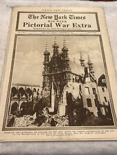 WWI Mid Week Pictorial  Ruins Of The Cathedral Of Louvain FD98Q picture