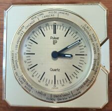 New Vintage Pulsar Quartz Travel Alarm Clock with Original Papers - No Battery picture