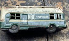 Vintage NBC National Broadcasting Company Metal Toy Bus. Rough Condition  picture