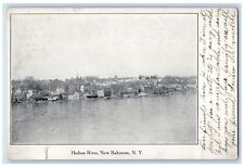 1918 Scenic View Hudson River New Baltimore New York NY Vintage Antique Postcard picture