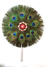 Natural Peacock Feather Fan/Mor Pankh for Laddu Gopal/Thakur Ji/Kanha Ji for picture
