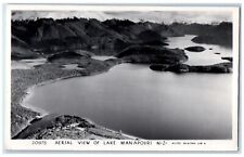c1950s Arial View Lake Manapouri Whites Aviation New Zealand RPPC Photo Postcard picture