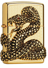 Genuine Zippo Lighter Snake Coil GD Windproof  6 Flints New in Box picture