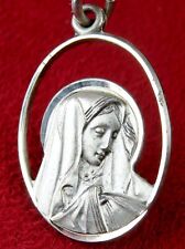 CARMELITE NUN'S OUR LADY OF SORROWS LOURDES PILGRIMAGE STERLING CATHOLIC MEDAL picture