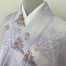 Japanese 4O Fine Pattern Flower And Plant On Paper Kimono picture