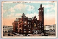 Union Station Trains, Cars Indianapolis IN Indiana 1925 Series # 12703 picture