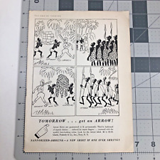 1936 Arrow Shirts: Safari African Natives Vintage Print Ad Sanfordized Shrunk picture