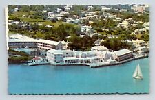 Paget Bermuda Inverurie Hotel Scenci Aerial View Chrome Cancel WOB Postcard picture