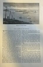 1884 Boston Harbor Bug Light Narrows Boston Light House Calf Island picture