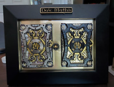 RARE Dual Motorized Dale Mathis Mechanical Playing Card Decks Framed Signed Gems picture