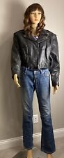 HARLEY DAVIDSON LADIES GENUINE BLACK LEATHER JACKET - FULLY LINED - SIZE SMALL picture