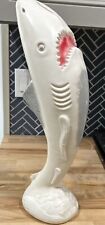 Vintage AJ Renzi Blow Mold Great White Shark 20” Plastic Coin Bank JAWS No 620 picture