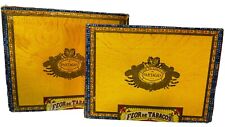 Lot of 2 Vintage Partagas Flor De Tabacos 1845 Dominican Republic Wood Cigar Box picture
