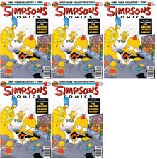 Simpsons Comics #1 Newsstand Cover Bongo Comics - 5 Comics picture