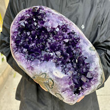 14.43LB Natural amethyst rough stone Uruguay amethyst cluster block Amethyst picture