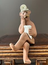 Vtg LOUIS RIZZO Hand Made Clay Dentist Figurine Shelf Sitter Marked Unique Gift picture
