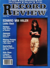 RECORD REVIEW Magazine / Aug. 1982 - EDWARD VAN HALEN, ROGER GLOVER, ARTIE SHAW picture