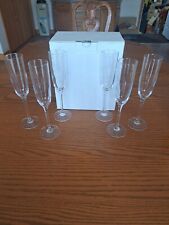 Stolzle Lausitz Angelina 5 3/8 oz Champagne Fluted Glasses Set Of 6 Signed picture