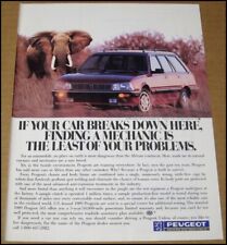 1989 Peugeot 505 Print Ad 1988 Car Automobile Advertisement Vintage 8.25