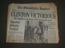 1992 NOVEMBER 4 PHILADELPHIA INQUIRER NEWSPAPER - CLINTON VICTORIOUS - NP 3128 picture
