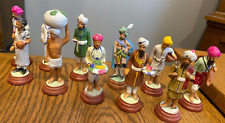 vintage Lot of Colonial India Clay Over Wire Hand Painted Miniature Figurines picture