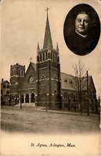 St. Agnes Church, Arlington, Massachusetts MA Postcard picture