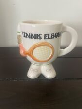 Vintage 1978 TENNIS elbow Enesco Coffee Mug Cup Collectible Decor Gift Idea picture