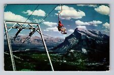 Banff-Alberta, Banff Chair Lift, Mt Norquay, Mt Rundle Vintage c1960 Postcard picture