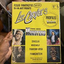Lee Carvel’s Famous Movie Monsters (4 Posters 11 x 14 Art Prints) / Halloween picture