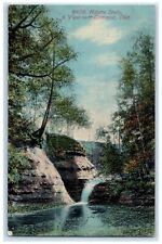 1912 Nature Study View Waterfalls River Trees Forest Conneaut Ohio OH Postcard picture
