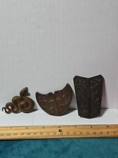 3pc Vintage Brass Lot - Snake, Shields, 2-3
