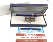 SAILOR 1911 FOUNTAIN PEN  LARGE BLUE WITH GOLD TRIM 21K M-S MUSIC  nib NEW picture