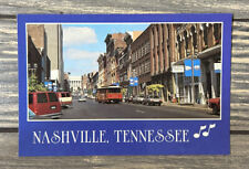 Vintage Market Street Nashville Tennessee Post Card  picture