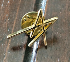 Lockheed Martin Star Logo Hat Tie Lapel Pin Gold Tone picture
