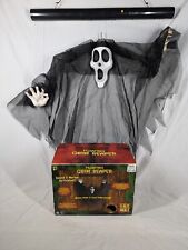 Gemmy Animated Floating Grim Reaper Ghost Scream Face 2ft Wide Halloween Prop picture