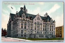 Milwaukee Wisconsin WI Postcard Rear View Post Office YWCA c1910 Vintage Antique picture