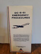 Vintage 1974 Delta Air Lines DC-8-61 Emergency Procedures Guide Instructions picture