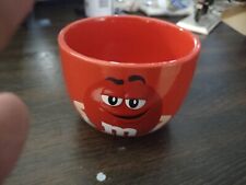 M&Ms Small 12 oz Ceramic Bowl Red M&M Mars Candy Dish picture