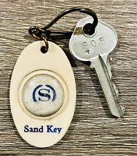 Vtg Hotel Room Door Key Fob Sheraton Sand Key Hotel Clearwater Beach Florida 805 picture