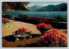 Flowered Promenade & Swiss Alps MONTREUX Switzerland 4x6