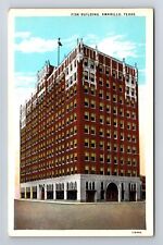 Amarillo TX-Texas, Fisk Building, Antique, Vintage PC Souvenir History Postcard picture