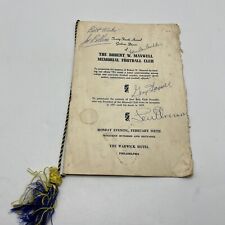 Norm Van Brocklin and Joseph Bellino Navy autographs 1961 Maxwell Football Club picture